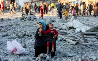 Gazze'den bir görüntü (Omar Al-Qattaa/AFP)