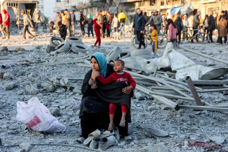 Gazze'den bir görüntü (Omar Al-Qattaa/AFP)