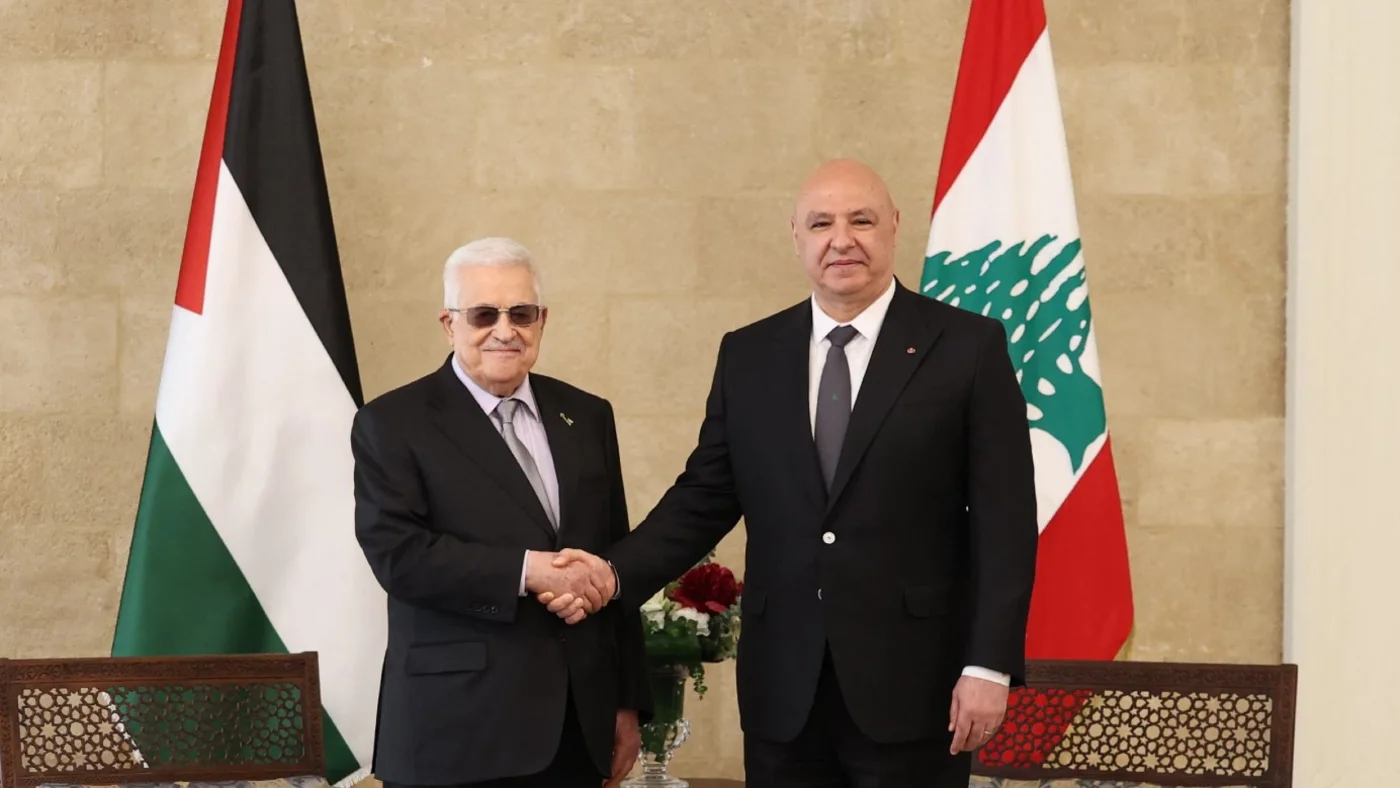 Filistin Lübnan Mahmud Abbas ve Joseph Avn